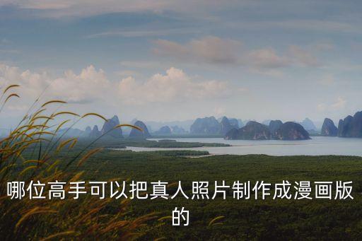 哪位高手可以把真人照片制作成漫畫版的