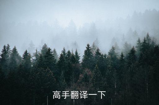 高手翻譯一下