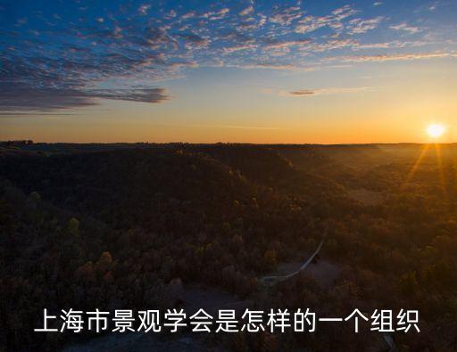 上海市景觀學會是怎樣的一個組織