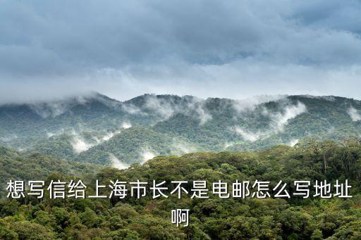 給上海市市長寄信地址，想寫信給上海市長不是電郵怎么寫地址啊