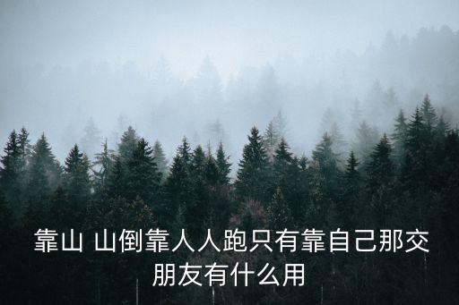 靠山山倒,第一章靠山山倒，靠大家跑?