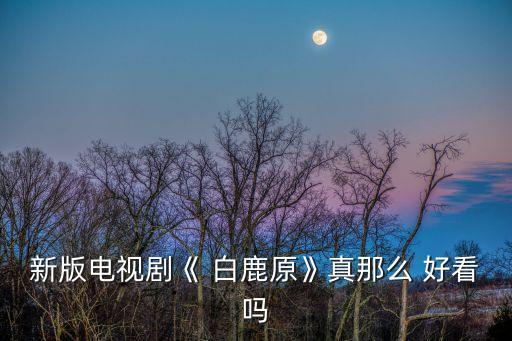 新版電視劇《 白鹿原》真那么 好看嗎