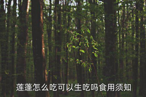 蓮蓬的吃法,蓮子可生吃嗎?可以這樣做嗎?