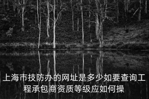 上海市技防辦的網(wǎng)址是多少如要查詢工程承包商資質(zhì)等級(jí)應(yīng)如何操