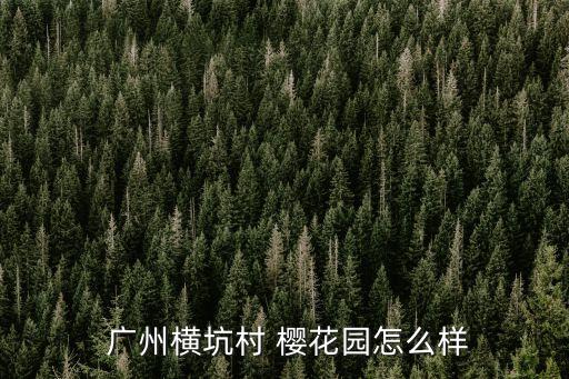  廣州橫坑村 櫻花園怎么樣