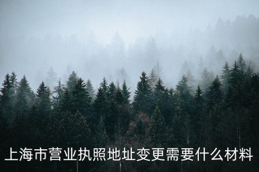 上海市營業執照住所變更，上海市公司的營業執照地址變更
