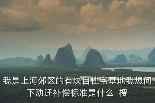 我是上海郊區(qū)的有塊自住宅基地我想問下動遷補償標(biāo)準(zhǔn)是什么  搜