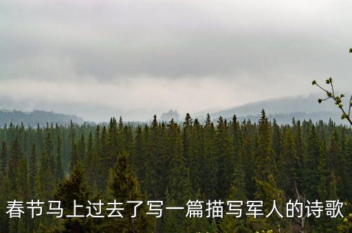 春節(jié)馬上過去了寫一篇描寫軍人的詩歌