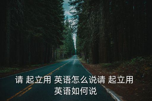 請 起立用 英語怎么說請 起立用 英語如何說
