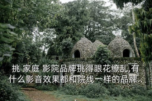 挑 家庭 影院品牌挑得眼花繚亂,有什么影音效果都和院線一樣的品牌...