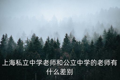 上海私立中學老師和公立中學的老師有什么差別