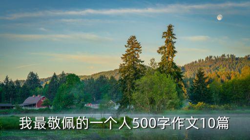 我最敬佩的一個人500字作文10篇