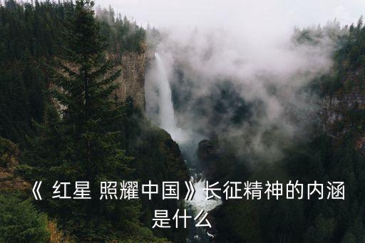 《 紅星 照耀中國》長征精神的內涵是什么