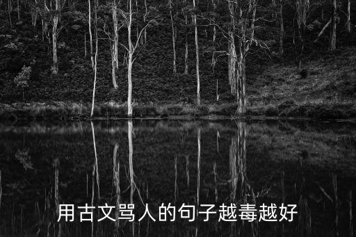 如何用古文罵人，怎么用文言文罵人