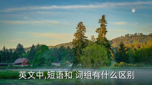 詞組的英文,a詞組是一組詞有時是個短語