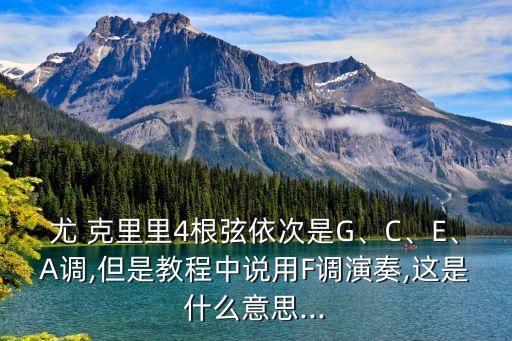 尤克里里和弦圖,和弦鈴聲是商業(yè)概念不符樂理