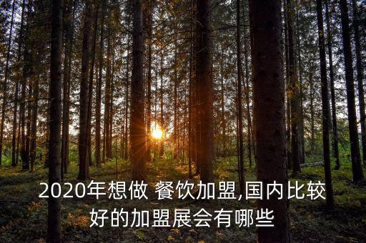 2020年想做 餐飲加盟,國(guó)內(nèi)比較好的加盟展會(huì)有哪些
