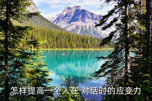 怎樣提高一個人在 對話時的應變力