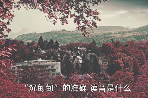 “沉甸甸”的準確 讀音是什么