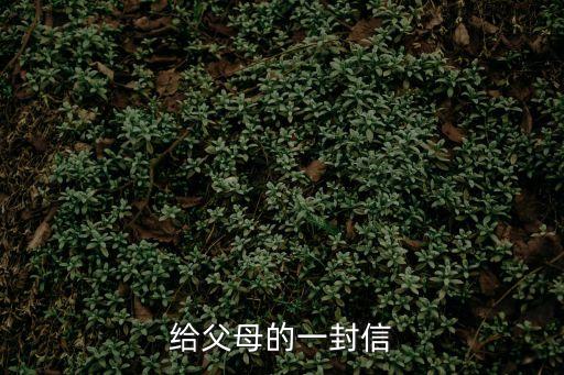 給父母的一封信