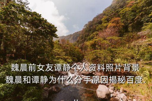 魏晨照片,魏晨不心碎前女友郭晶曾說他沒事，