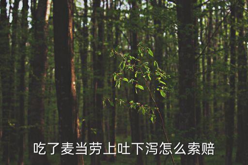 吃了麥當(dāng)勞上吐下瀉怎么索賠