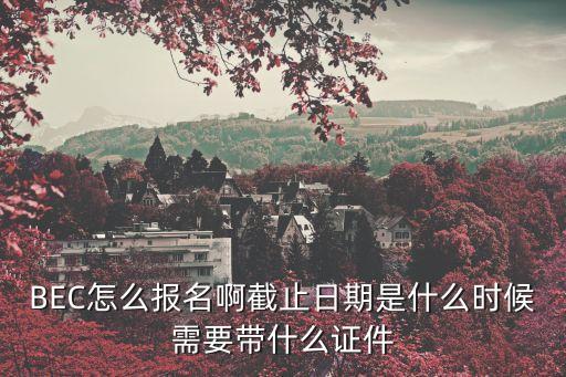BEC怎么報名啊截止日期是什么時候需要帶什么證件