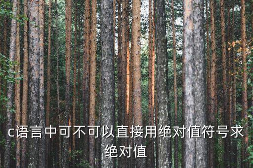 取絕對值，一個數(shù)怎么取絕對值c