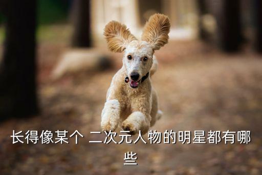 長得像某個 二次元人物的明星都有哪些