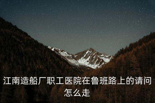 江南造船廠職工醫(yī)院在魯班路上的請問怎么走