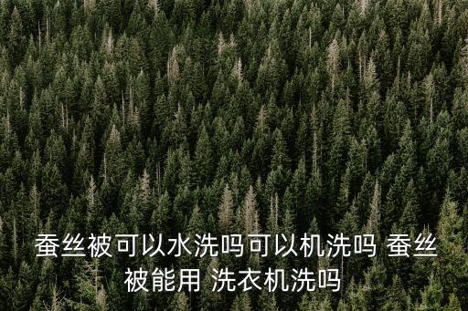  蠶絲被可以水洗嗎可以機洗嗎 蠶絲被能用 洗衣機洗嗎