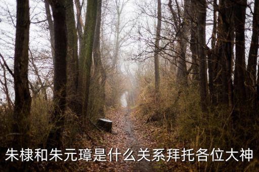 朱棣和朱元璋是什么關系拜托各位大神