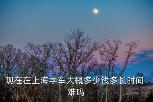 現在在上海學車大概多少錢多長時間 難嗎
