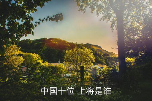 中國十位 上將是誰