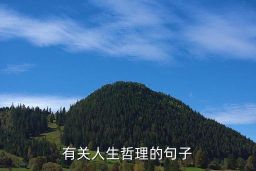 人生哲理句，有關(guān)人生哲理的句子