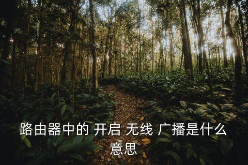 開啟無線廣播,路由器如何開啟無線ssid廣播?