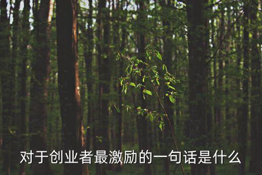 創(chuàng)業(yè)勵(lì)志文案，對(duì)于創(chuàng)業(yè)者最激勵(lì)的一句話是什么
