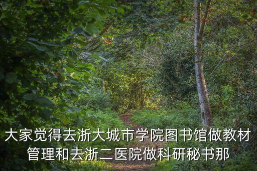 科研秘書，大家覺得去浙大城市學院圖書館做教材管理和去浙二醫院做科研秘書那