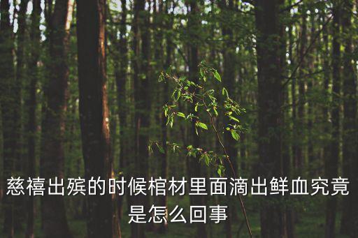 慈禧出殯的時候棺材里面滴出鮮血究竟是怎么回事