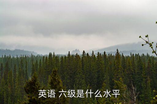  英語 六級是什么水平