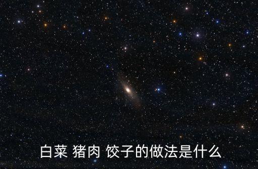  白菜 豬肉 餃子的做法是什么