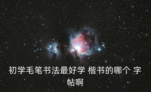 初學毛筆書法最好學 楷書的哪個 字帖啊