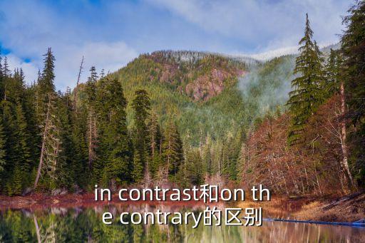 incontrast，in contrast和on the contrary的區別