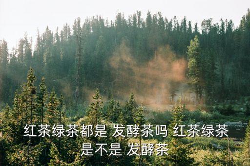  紅茶綠茶都是 發酵茶嗎 紅茶綠茶是不是 發酵茶