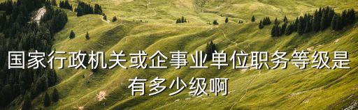 國家行政機關或企事業(yè)單位職務等級是有多少級啊