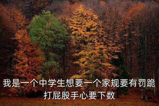 我是一個中學生想要一個家規要有罰跪打屁股手心要下數