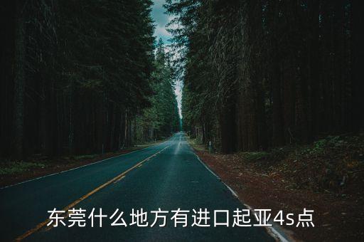 東莞什么地方有進口起亞4s點