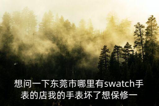 帝舵東莞維修店，想問一下東莞市哪里有swatch手表的店我的手表壞了想保修一