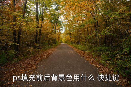  ps填充前后背景色用什么 快捷鍵
