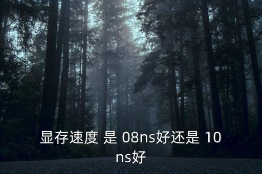顯存速度，顯存速度 是 08ns好還是 10ns好